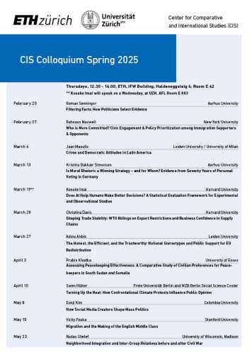 CIS Colloquium Spring 2025